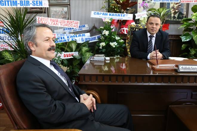 ASÜ Rektörü Acardan Karataya tebrik ziyareti 