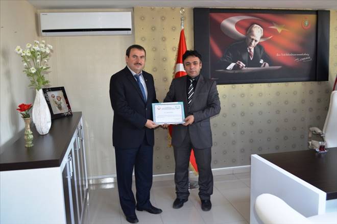 Sait Çelebi ye teşekkür belgesi
