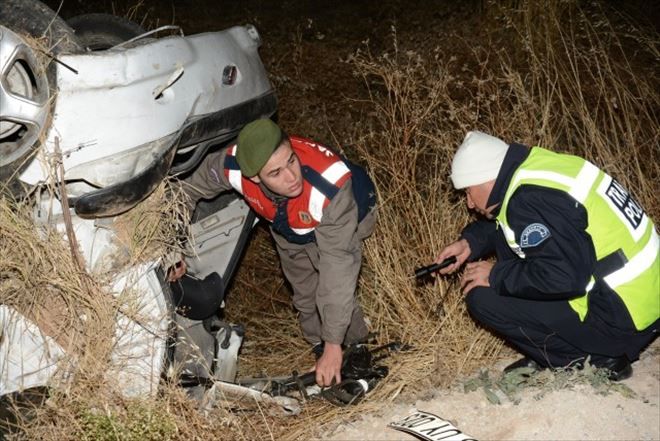 Otomobil Şarampole Takla Attı: 1 Yaralı 