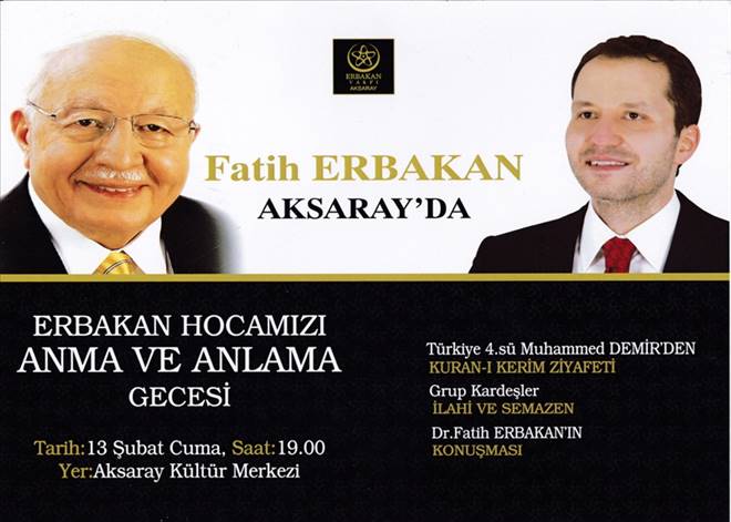 Fatih Erbakan babasını anlatacak
