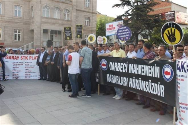 Aksaray`da Mursi`ye Destek Eylemi
