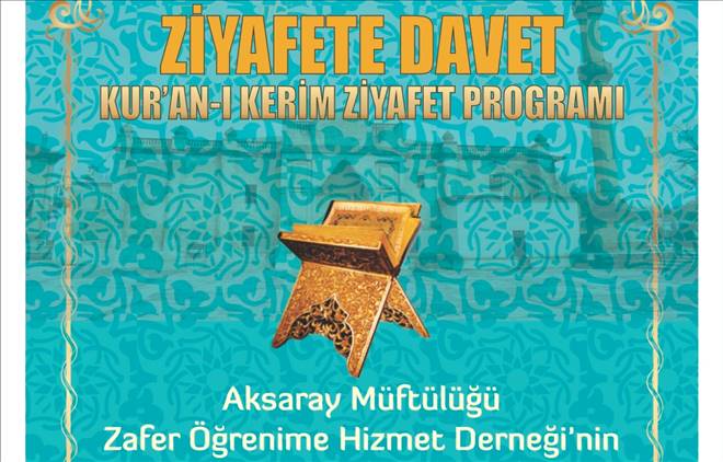 Kuran-ı Kerim ziyafeti düzenleniyor
