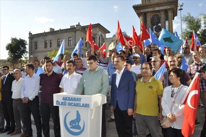 Aksaray Ülkü Ocaklarından Çin´e sert  tepki 