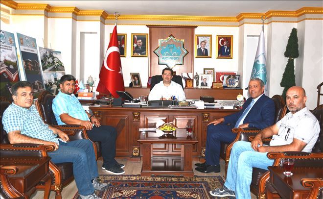 Avrupa da Yaşayan Aksaraylılar Başkan Yazgı yı ziyaret etti