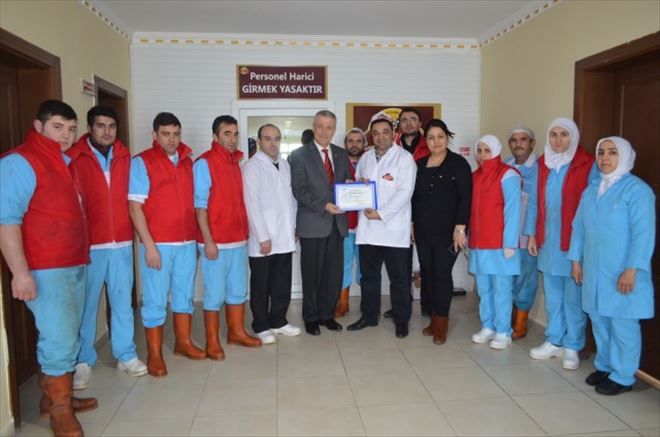 Aksaray SGİM´ den Köy-Et Entegre Tesislerine Teşekkür Belgesi