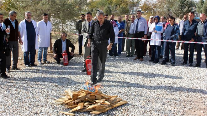 Aksaray Devlet Hastanesinde Yangın Tatbikatı yapıldı