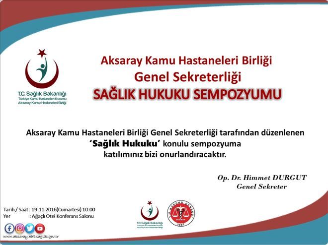Sağlık hukuku sempozyumu