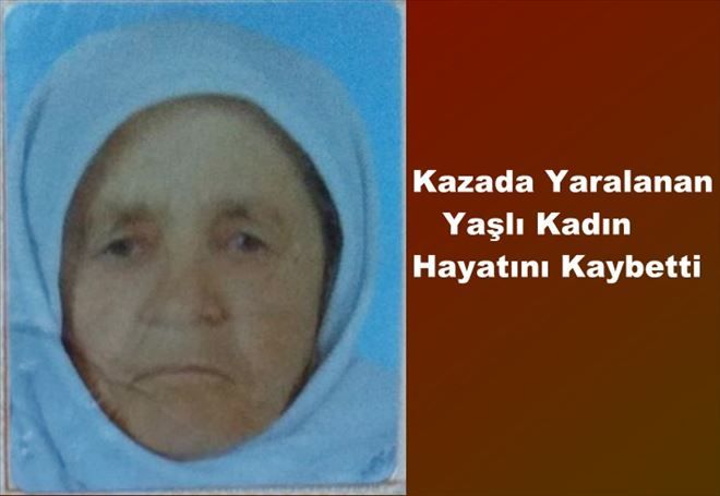 Kazada yaralanan yaşlı kadın hayatını kaybetti  