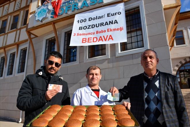 100 Dolar ve Euro Bozdurana 3 Somuncu Baba Ekmeği Bedava