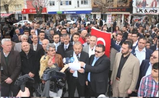 Aksaray´da Sessiz Yürüyüşle  terör lanetlendi.