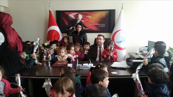 Minik Öğrencilerden Başhekim Kılıçaslan´a Ziyaret