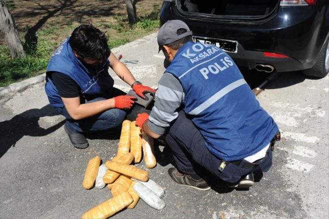 Uyuşturucu sevkiyatındaki ilginç zulalar Aksaray polisinin gözünden kaçmadı