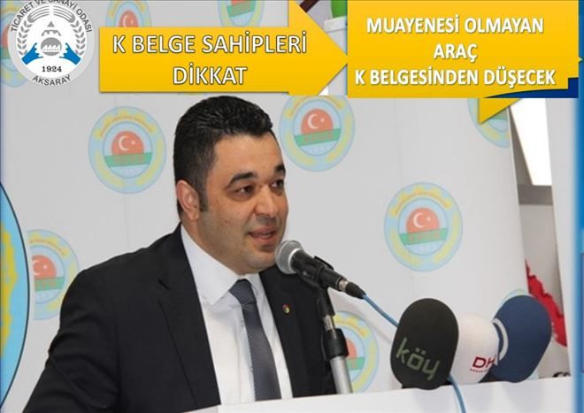 Muayenesi Olmayan Araç K Belgesinden Düşecek