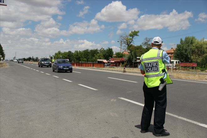 Aksaray´da bayram trafiği denetimi