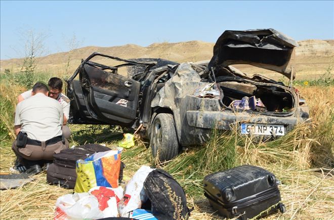 Aksaray´da gurbetçi aile kaza yaptı: 2 ölü, 1 yaralı  