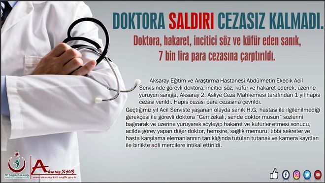 Sağlıkta şiddete sıfır tolerans