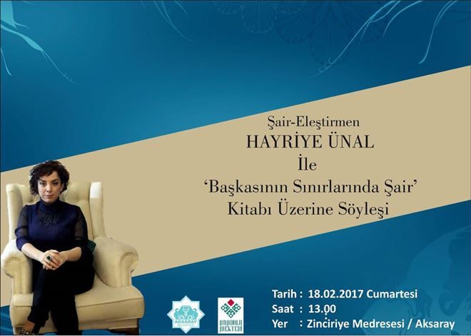 Şair ?Eleştirmen Hayriye Ünal Zinciriye Medresesi´nde 
