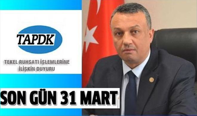 TAPDK 2017 Yılı Satış Belgesi Süre Uzatım İşlemlerine İlişkin Duyuru