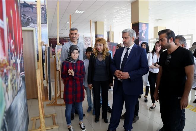 15 Temmuz Şehitlere Saygı Sergisi Açıldı
