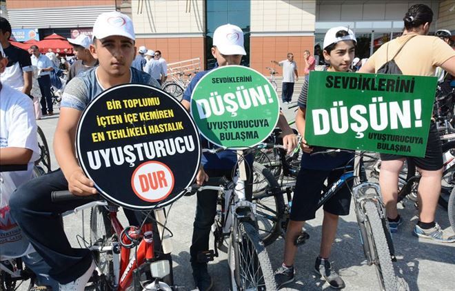Uyuşturucuyla mücadele için pedal çevirdiler
