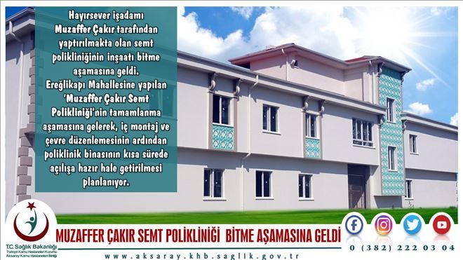 Muzaffer Çakır Semt Polikliniği Bitme Aşamasına Geldi
