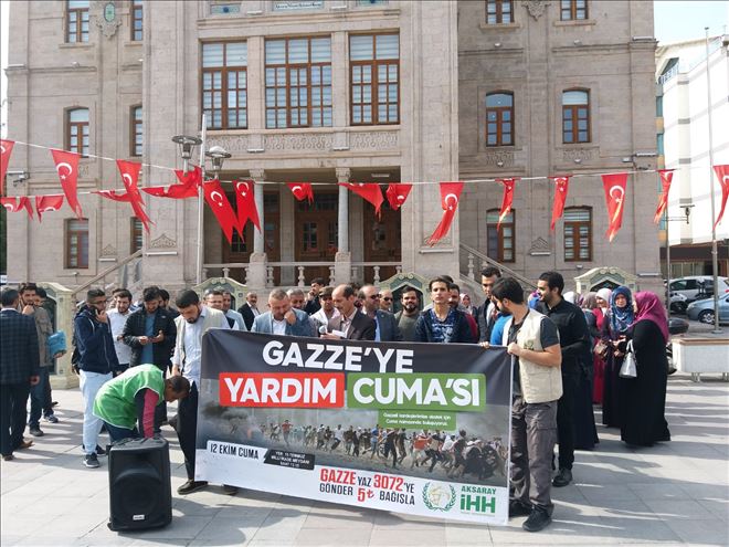 Aksaray İHH Gazze ile ilgili basın açıklaması yaptı 