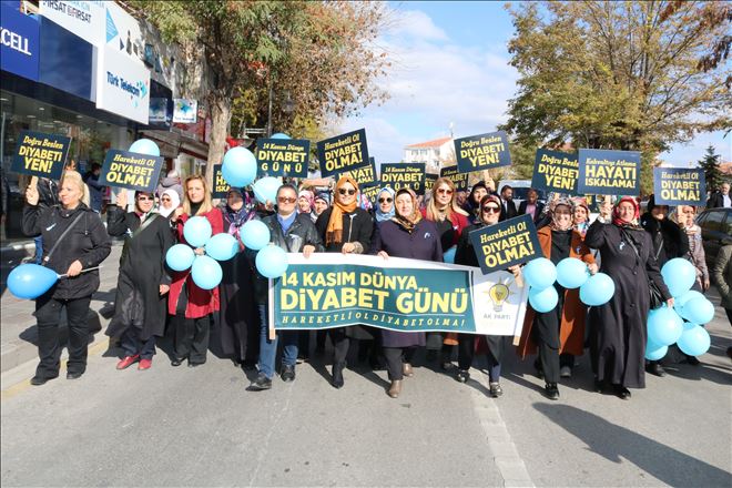 Diyabete Farkındalık İçin Mavi Balonlarla Yürüdüler