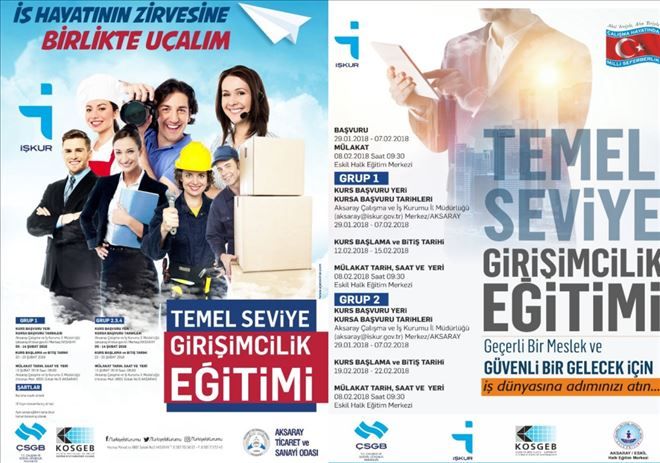 Aksaray´da Kadınlara Gençlere Ve Engellilere 150 Kişilik Girişimcilik Kursu