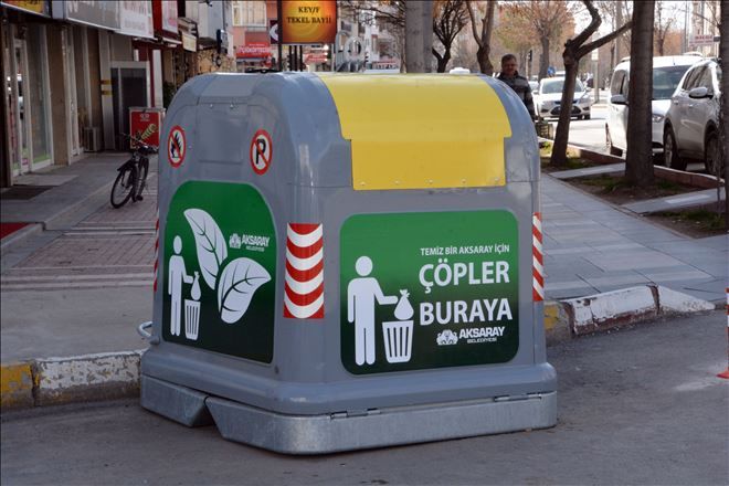 Aksaray´a Yeni Sistem Çöp Konteynırı