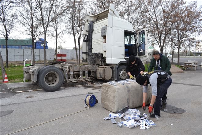 Yakıt deposunda kaçak sigara sevkıyatı-aksaray haberleri