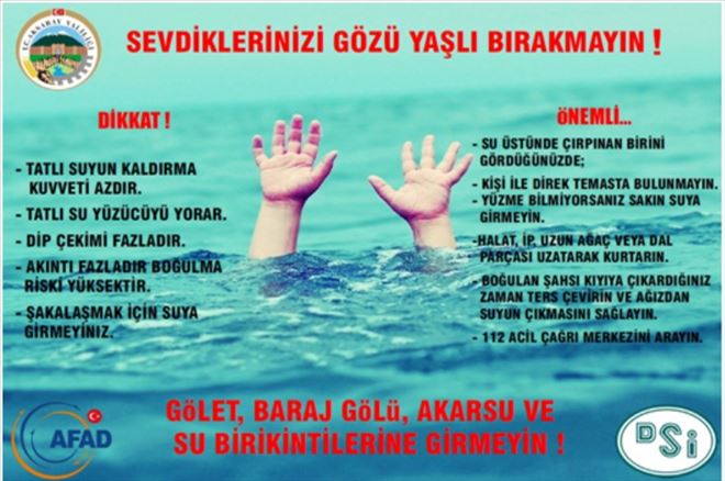 Boğulmalara karşı önemli uyarı !