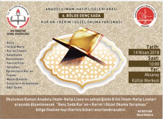 Kur´an-ı Kerim Yarışmasına Aksaray´da