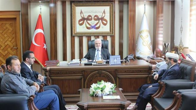 Suriyeli İmran El-Hüseyni Aksaray Müftüsü Cemalettin Bal´ı Ziyaret Etti