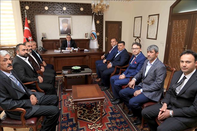 Madeni Sanatkârlar ve Tamirciler Esnaf Odası yönetiminden Vali Pekmez´e ziyaret