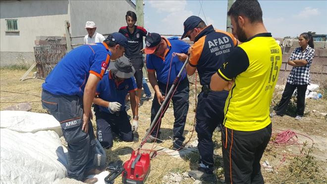 AFAD Ekipleri  Yavru Köpeği Düştüğü Kuyudan Kurtardı
