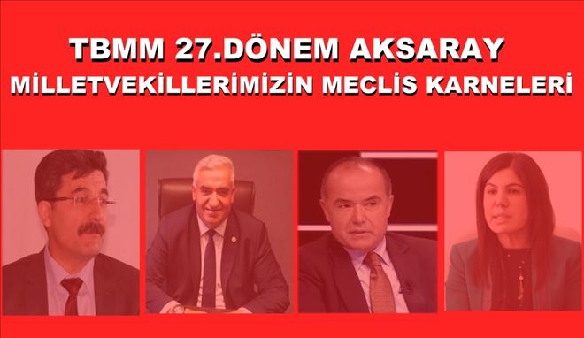 27.Dönem Aksaray Milletvekilleri Bugüne Kadar Meclis´te Neler Yaptı?