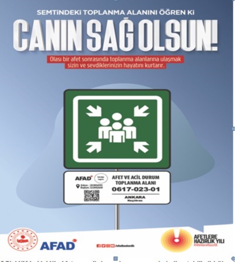 AFAD;Toplanma Alanını Öğren ki Canın Sağ Olsun!