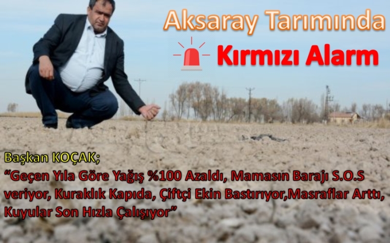 Aksaray Tarımında Kırmızı Alarm