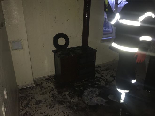 Soba Yangına Sebep Oldu İtfaiye Faciayı Önledi