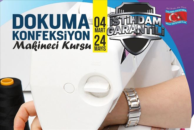 Dokuma Konfeksiyon Makineci Kursu Açılıyor