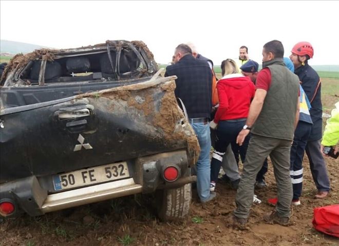 Aksarayda meydana gelen kazada 1kişi ağir yaralandi