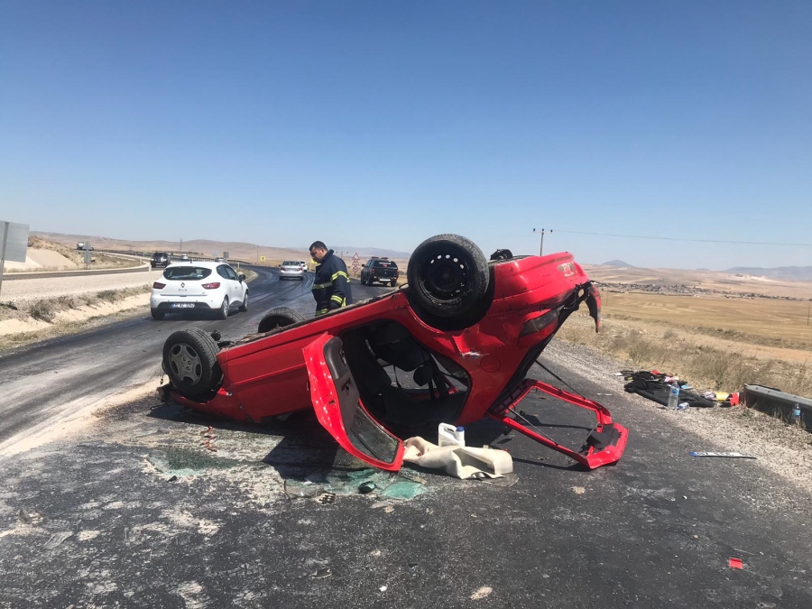 Aksaray Nevşehir Kara Yolunda Kaza;1 Kişi Ağır Yaralandı