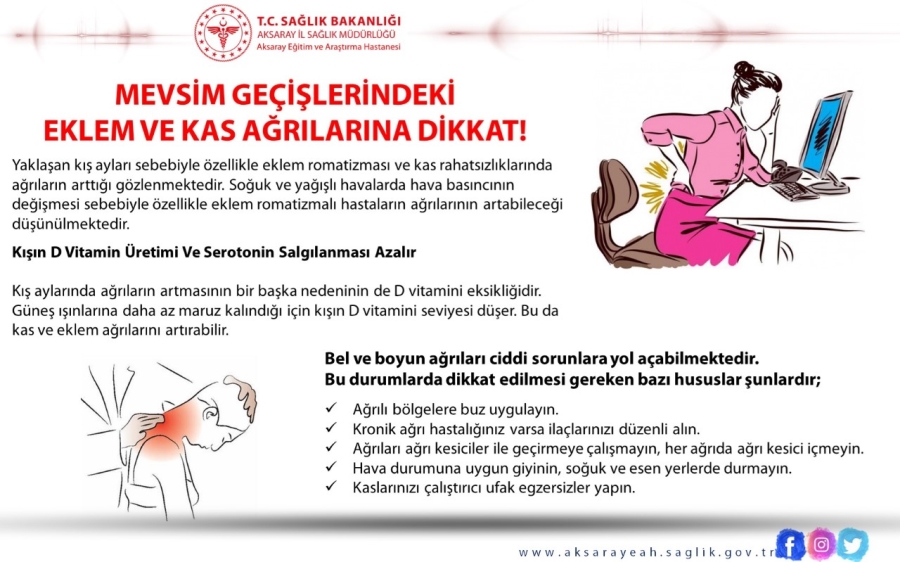 Sağlık İl Müdürlüğü Mevsim Değişikliği Nedeniyle Uyardı 