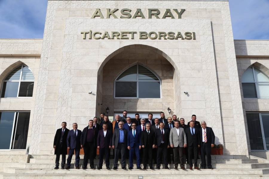 Aksaray Protokolü Ticaret Borsasını Ziyaret Etti
