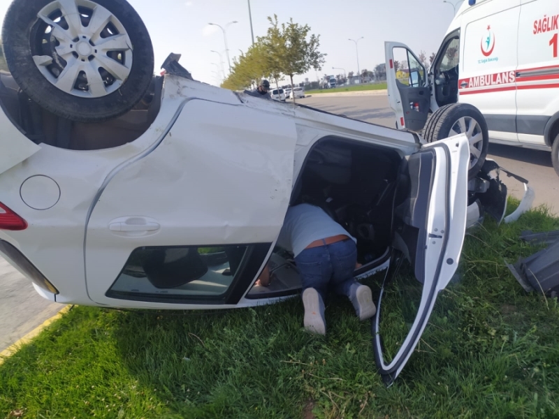 Aksaray’da 2 otomobil çarpıştı: 2 yaralı