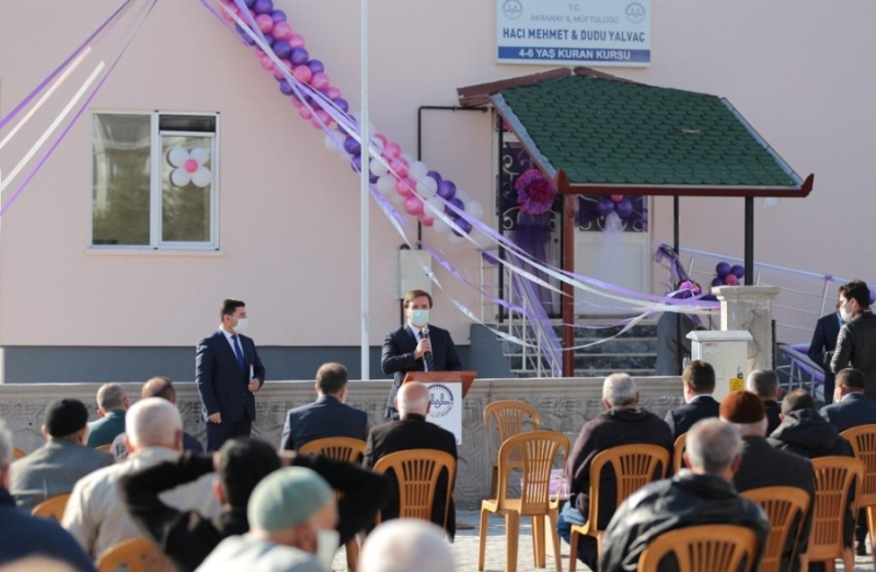 Hayırseverler tarafından yaptırılan Kur’an Kursu düzenlenen törenle açıldı