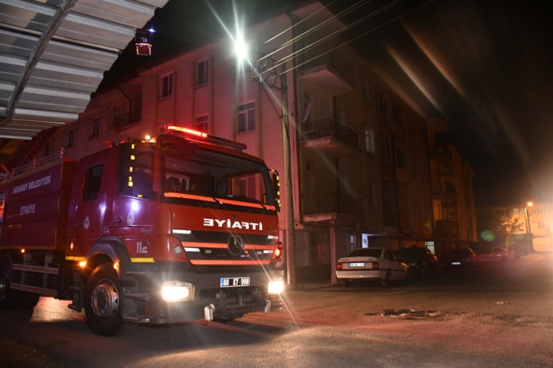 Aksaray’da baca yangını paniğe neden oldu