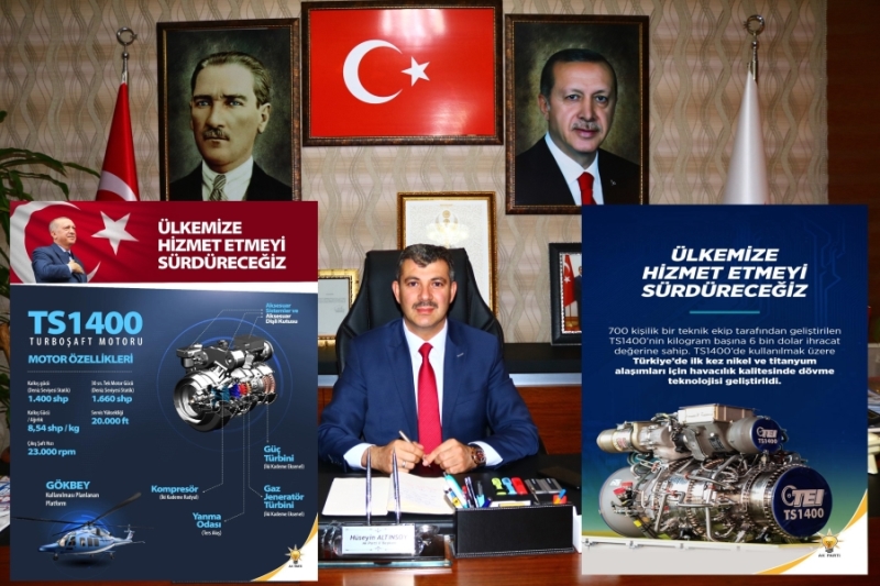 Başkan Altınsoy İlk Milli Helikopter Motoru Hayırlı Olsun Dedi