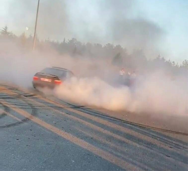 Drift  attı cezaları kaptı 