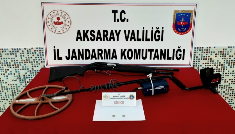 Kaçak kazı yaptığı tespit edilen M.Z isimli şüpheli suçüstü yakalandı